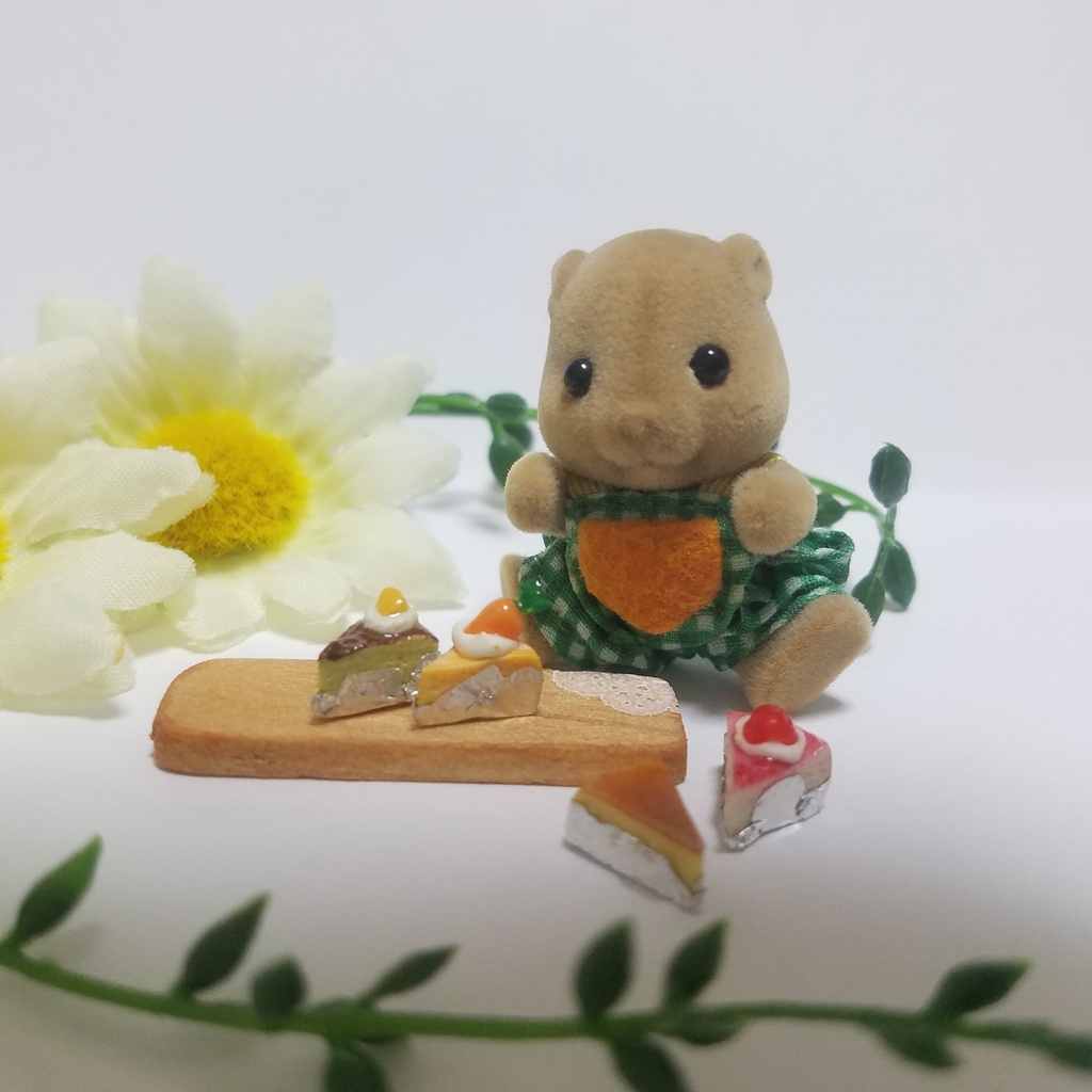 4種のフルーツカットケーキ♡ハンドメイドミニチュアフード
