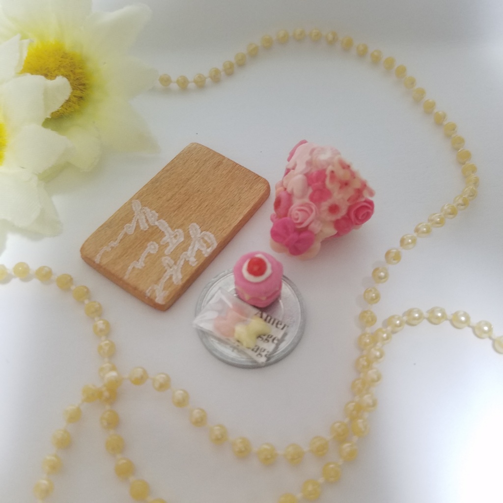 ピンクスイーツツリーセット♡ハンドメイドミニチュアフード