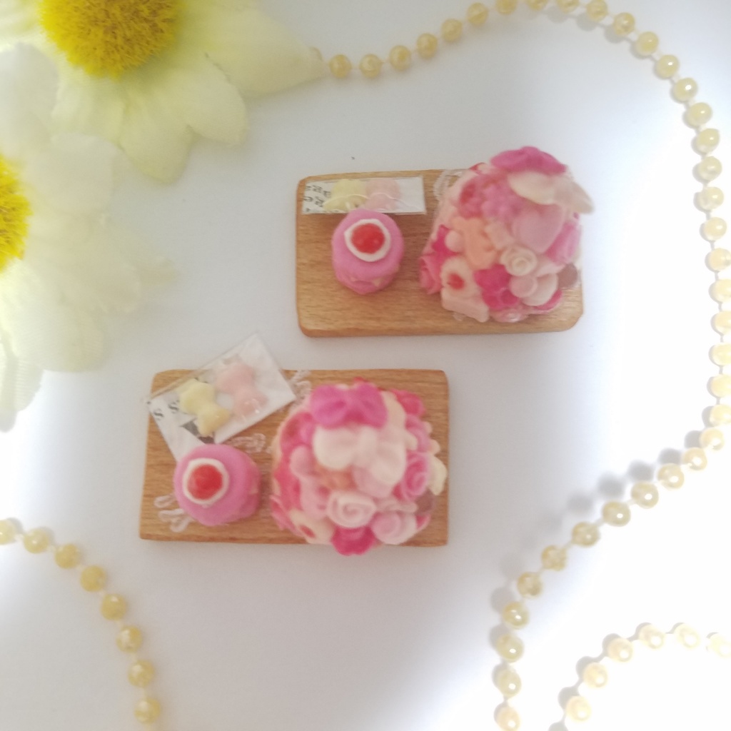 ピンクスイーツツリーセット♡ハンドメイドミニチュアフード