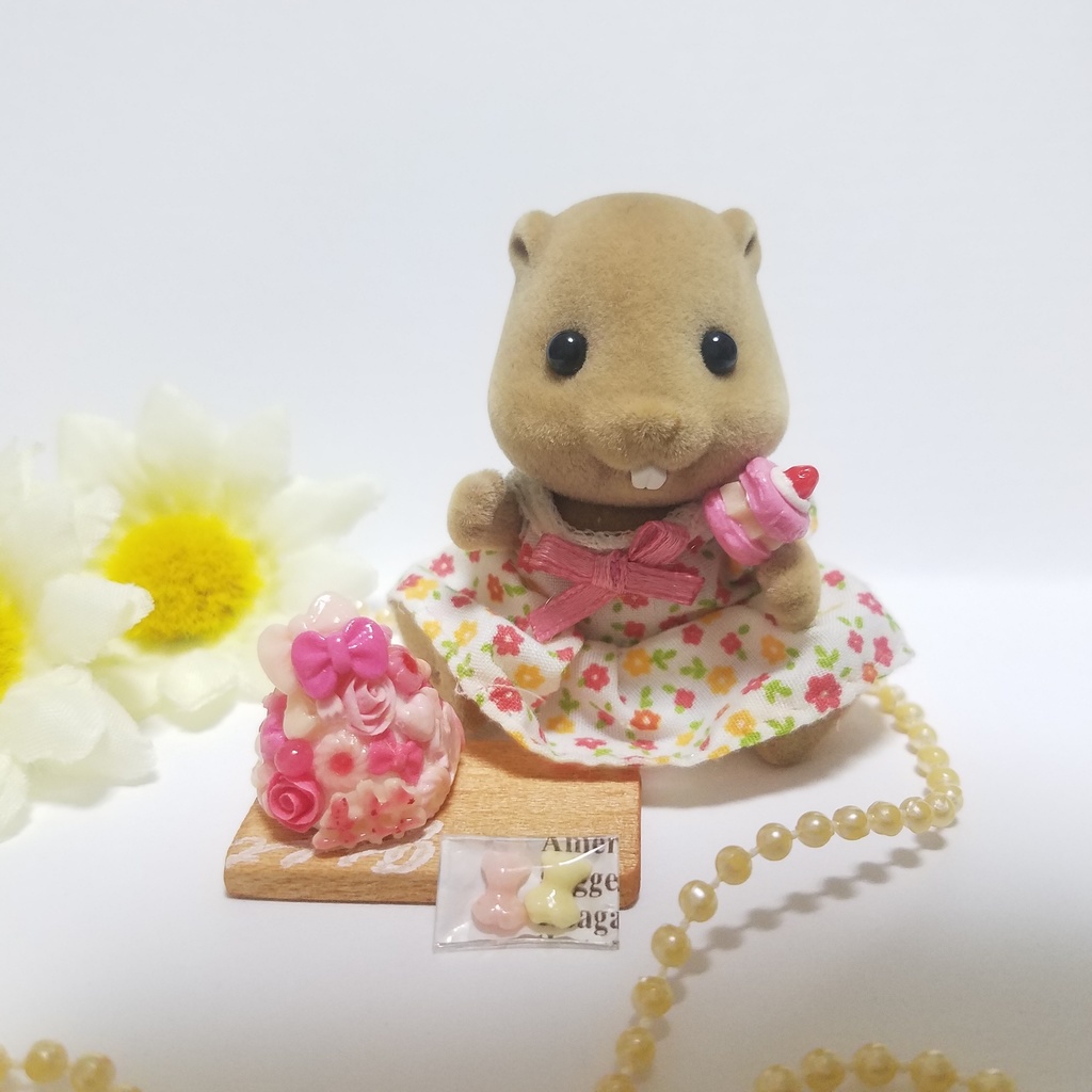 ピンクスイーツツリーセット♡ハンドメイドミニチュアフード