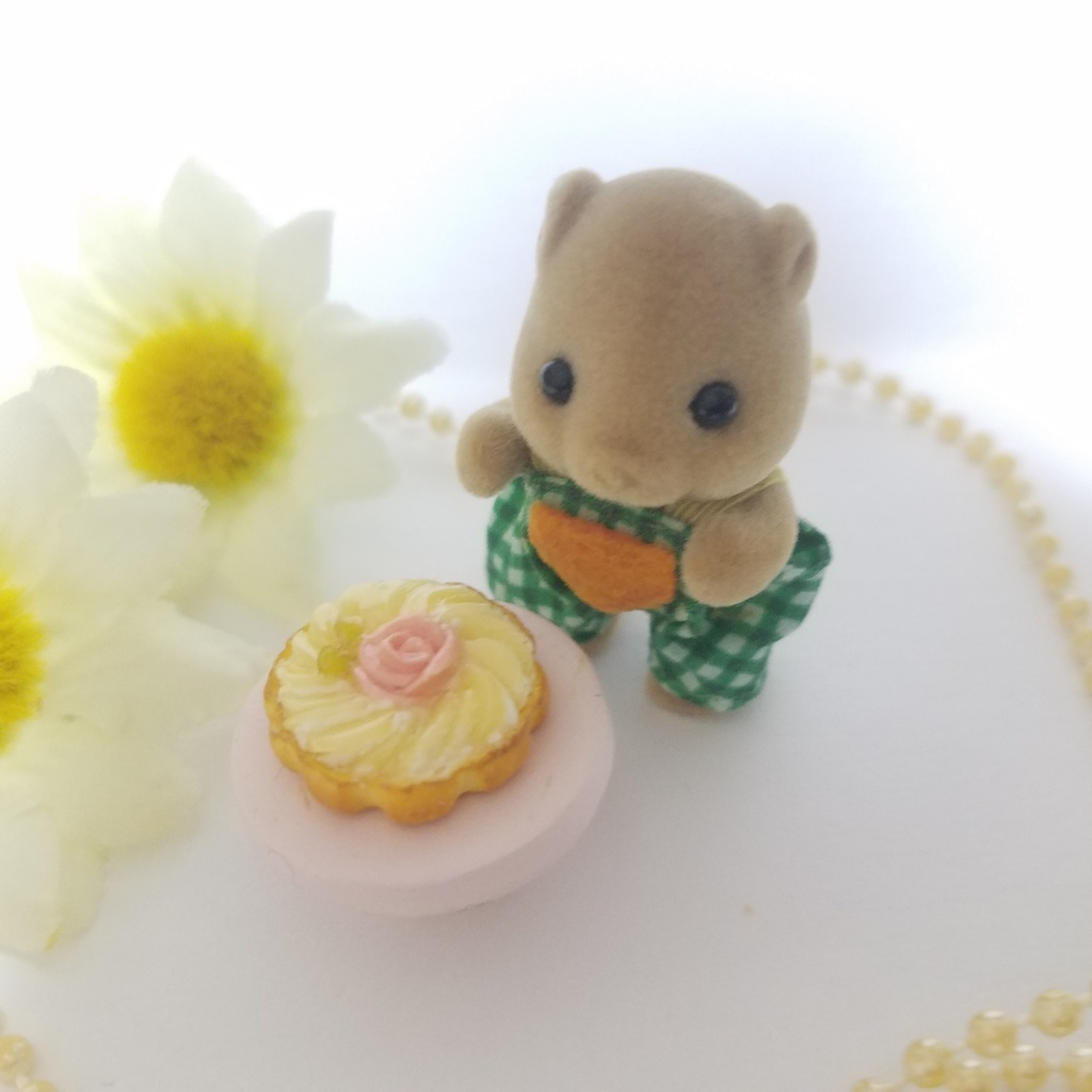 ローズピーチタルト♡ハンドメイドミニチュアフード