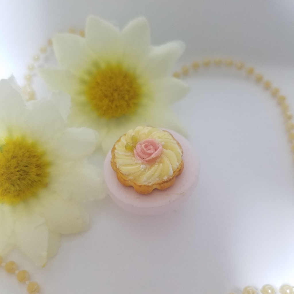 ローズピーチタルト♡ハンドメイドミニチュアフード