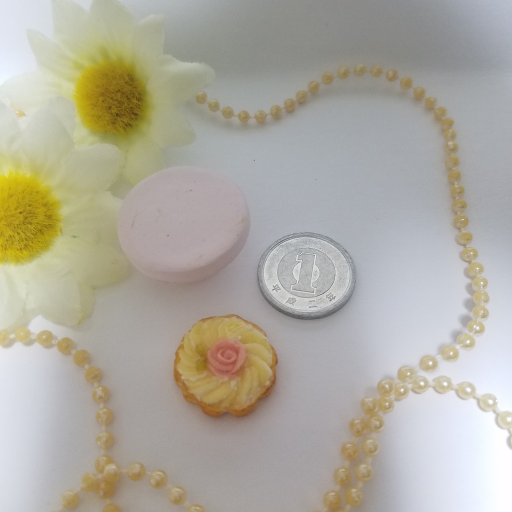 ローズピーチタルト♡ハンドメイドミニチュアフード