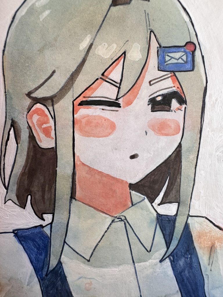 【ミニ色紙】指さし(サイン、宛名付き)