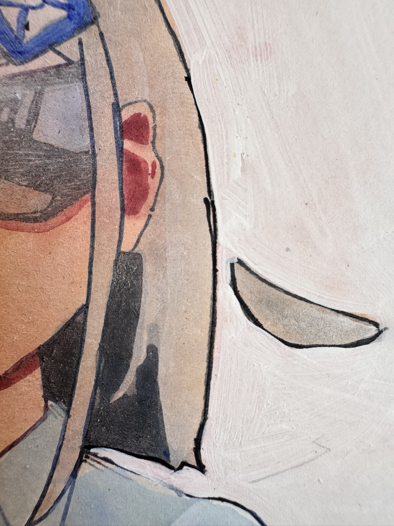 【ミニ色紙】サングラス(サイン、宛名付き)