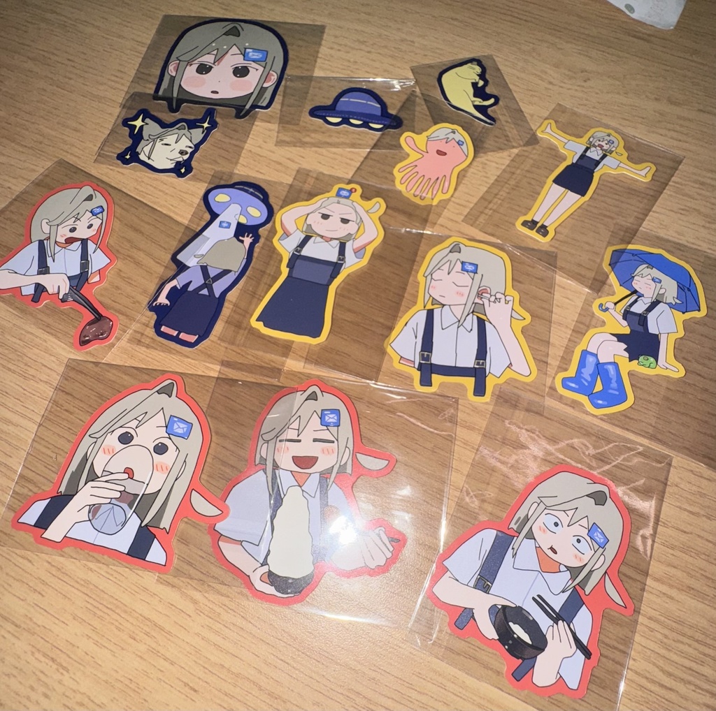 【めいるステッカーセット】赤🟥青🟦黄🟨