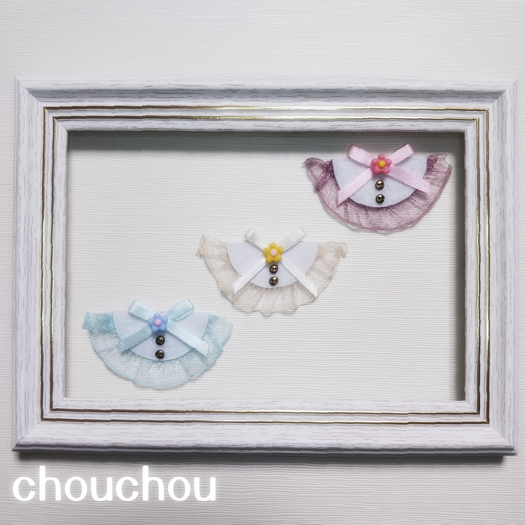 【ぬい服】フラワーリボン スタイ
