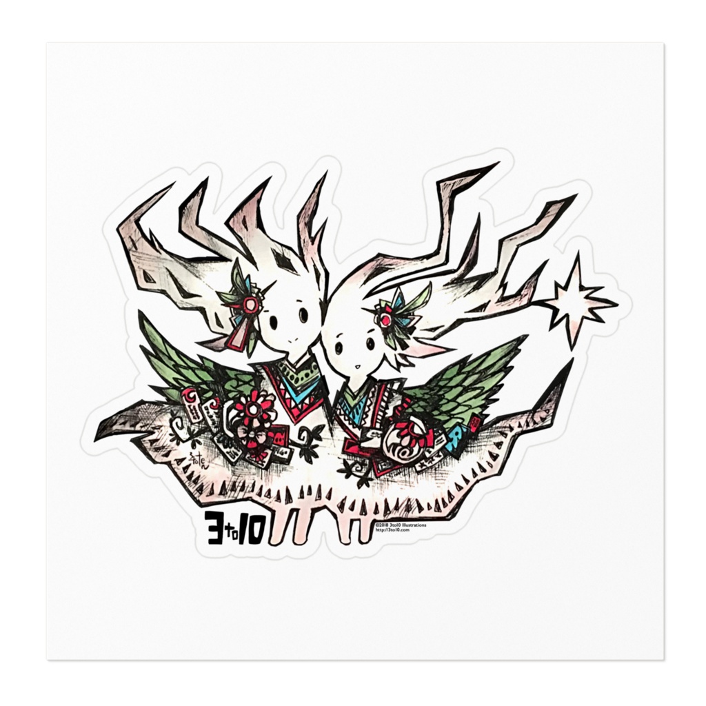 ステッカー 星祭りで出会った精霊