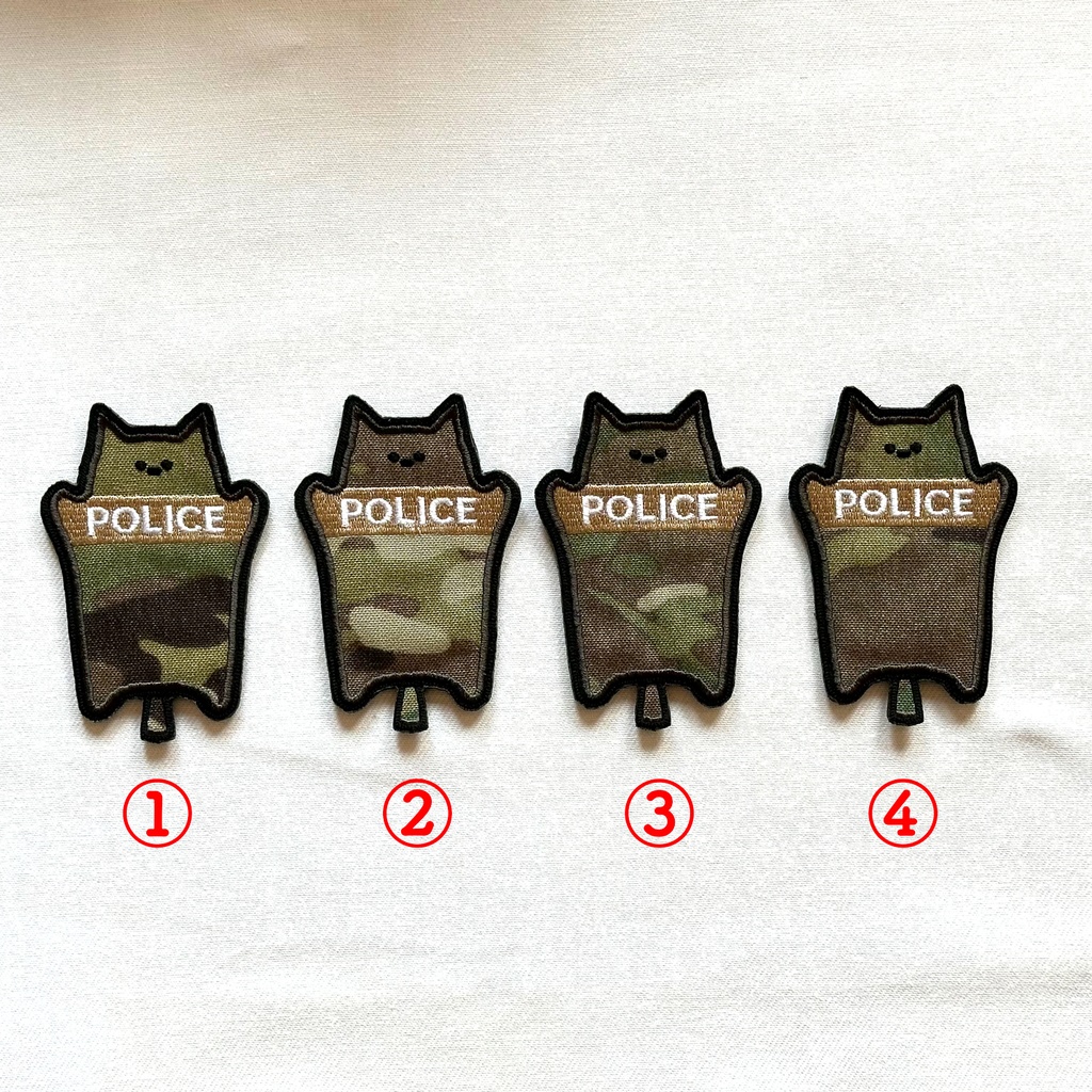 ネコ盾パッチ：MC迷彩🇺🇸POLICE