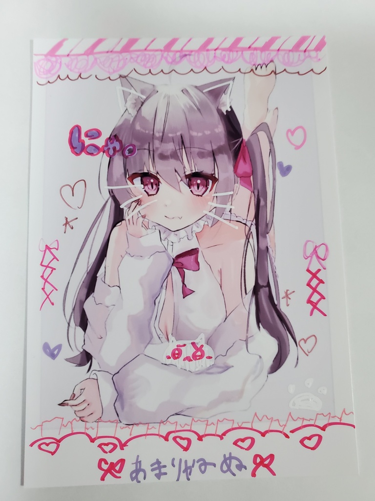 チェキ風落書きイラスト