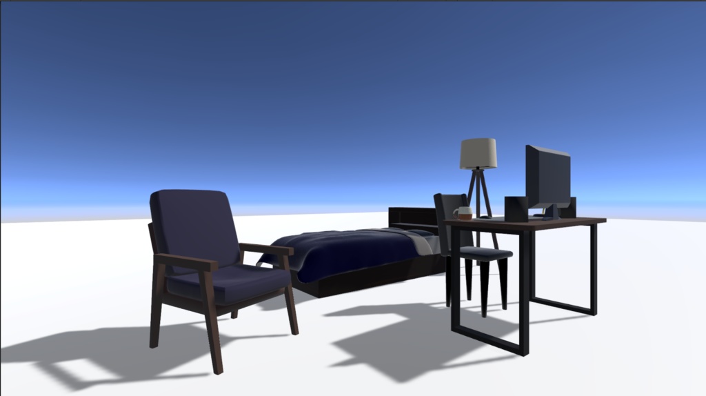 3Dモデル　大体ローポリ家具12種セット