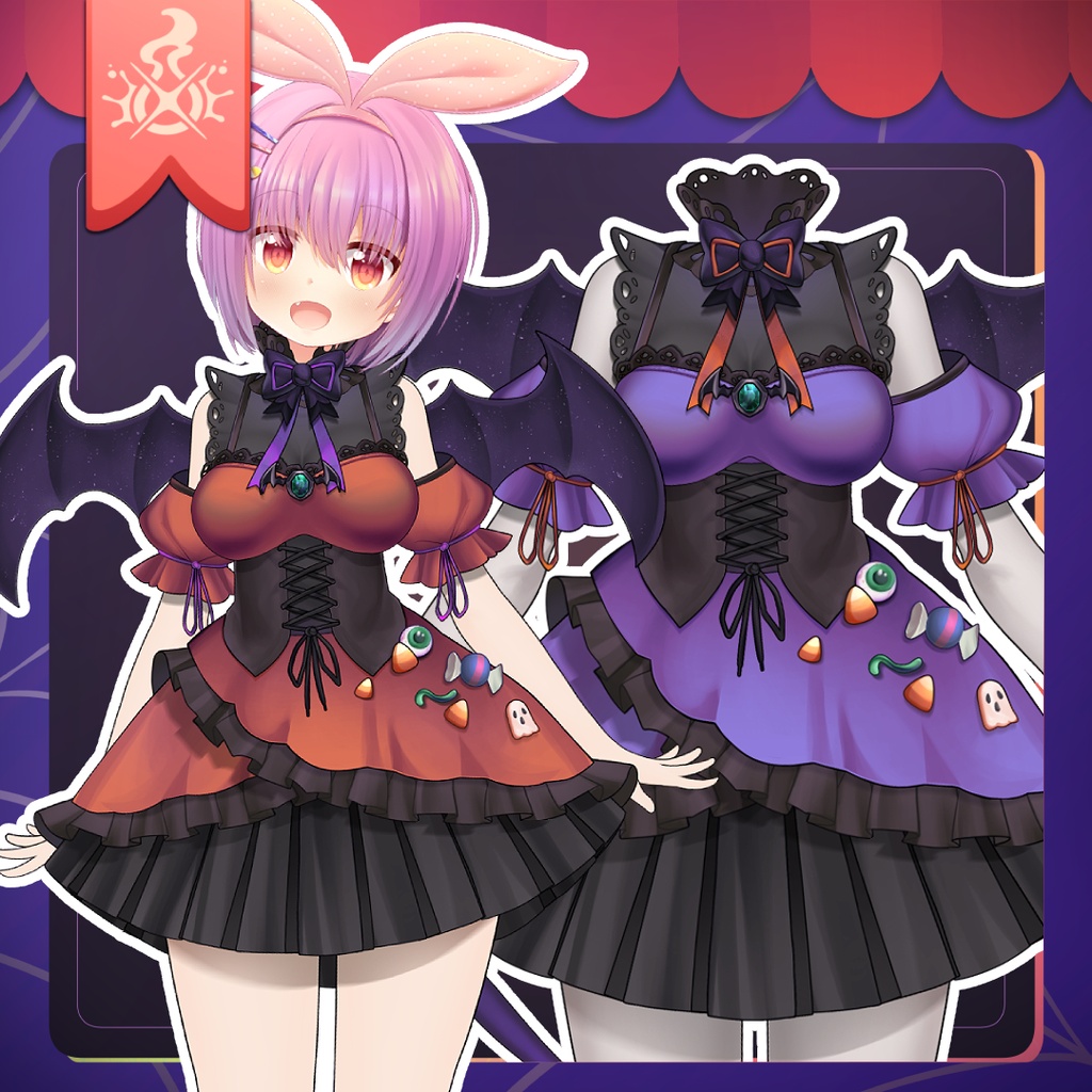 【Live2D VTuber向け】 🎃マギカるハロウィンコスチューム🍬 VTS