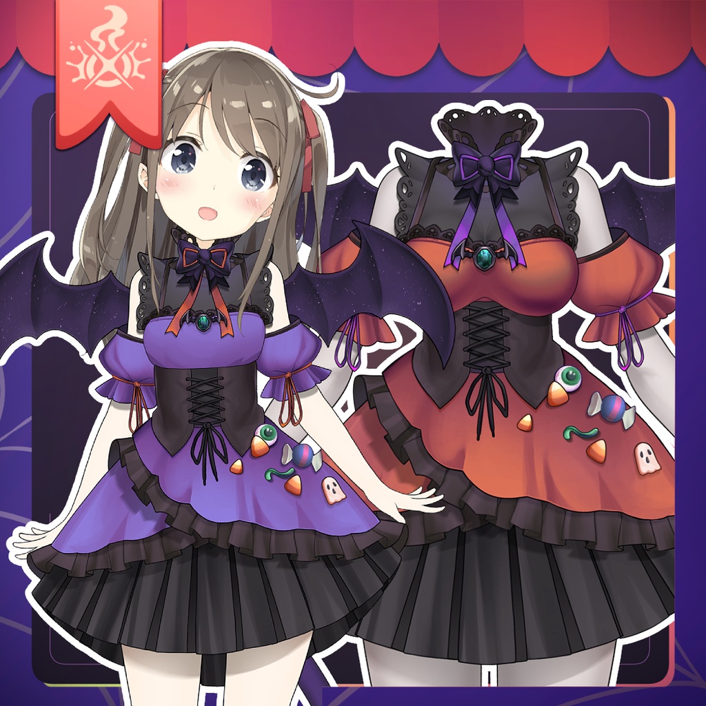 【Live2D VTuber向け】 🎃マギカるハロウィンコスチューム🍬 VTS