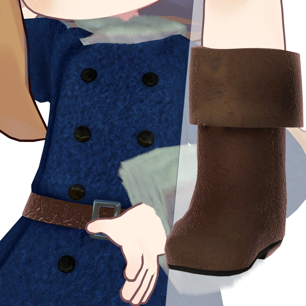 【まめふれんず対応】ロシア風ウインターコート【3D衣装】