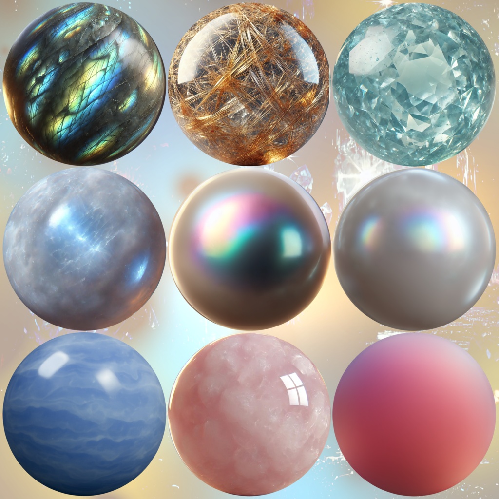 【無料】MatCap9種類【天然石、宝石】