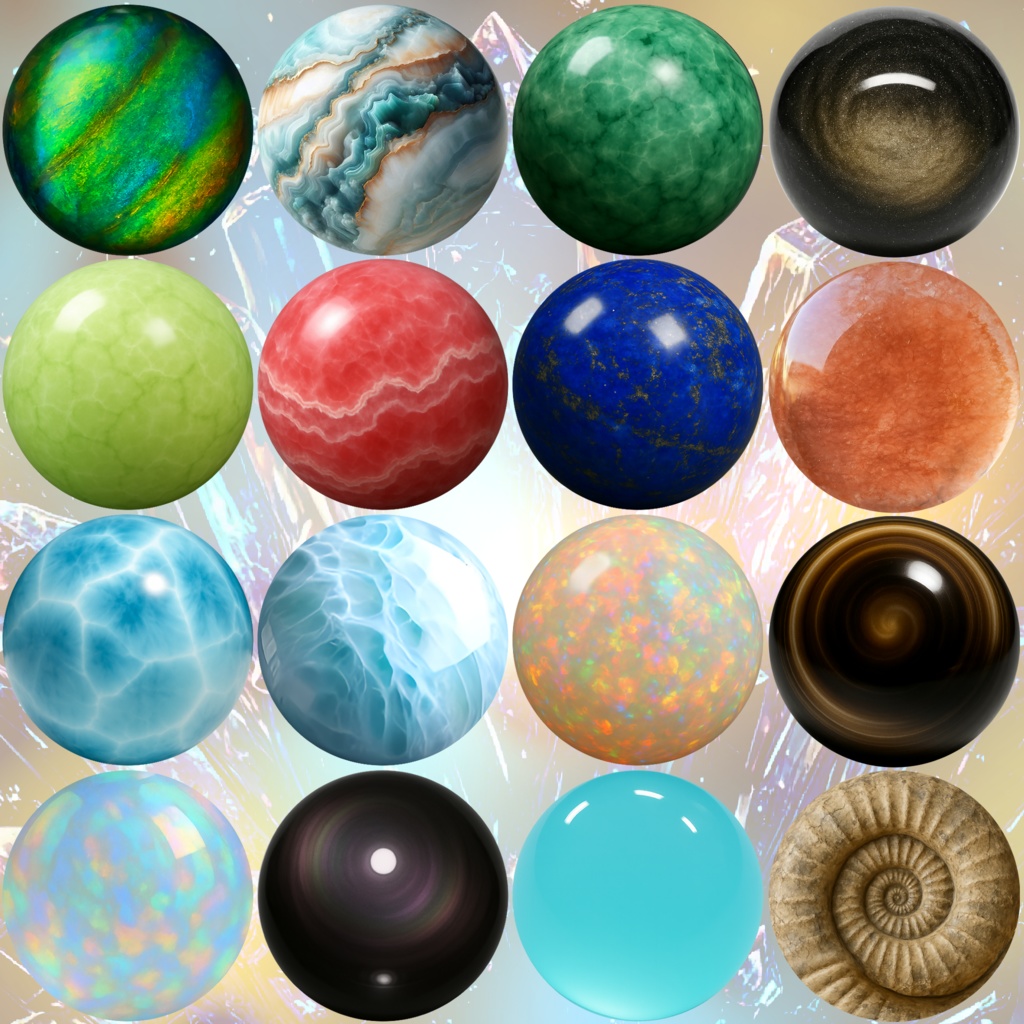 【無料】MatCap16種類【天然石】