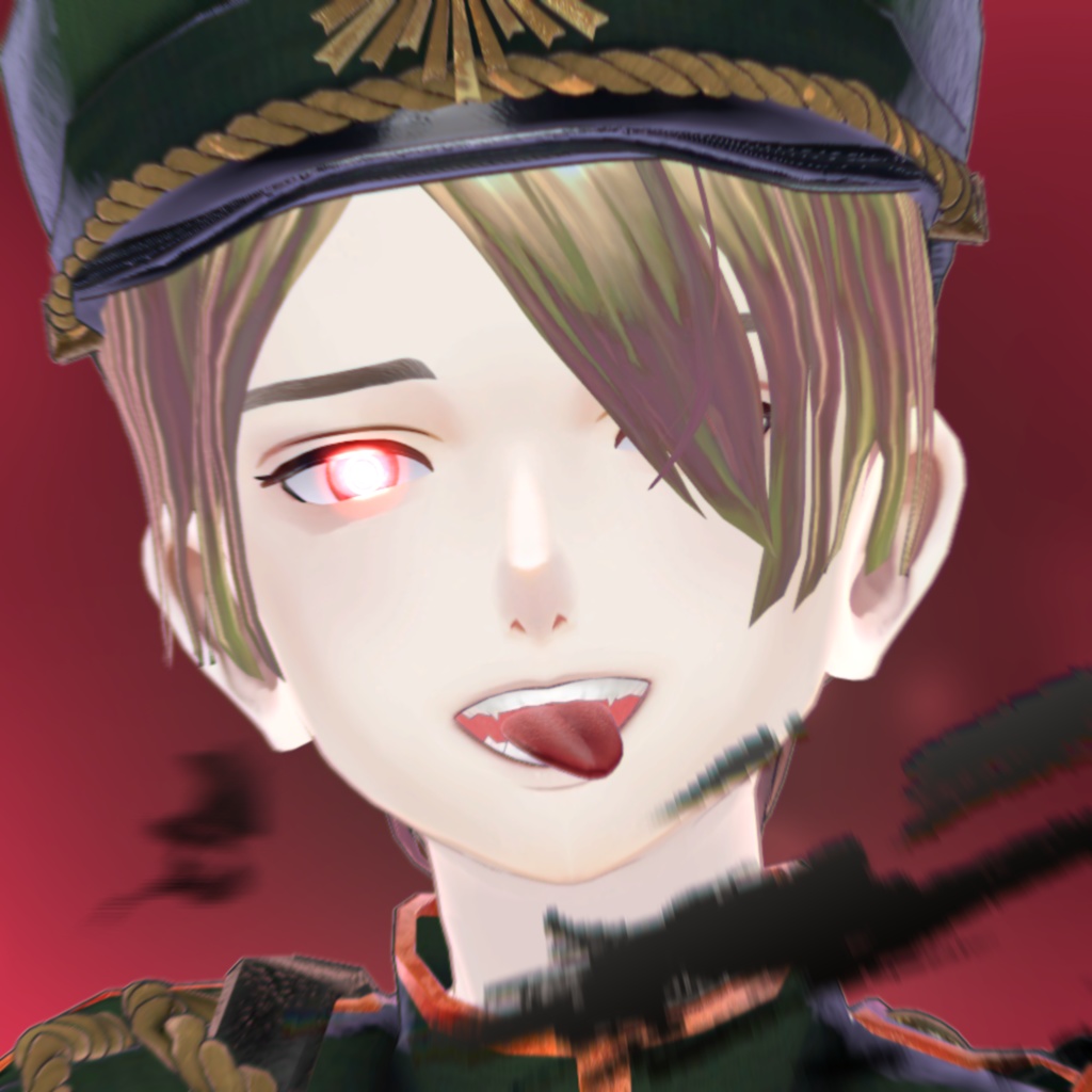 【オリジナル3Dモデル】大正の軍人竹中【刀付き】