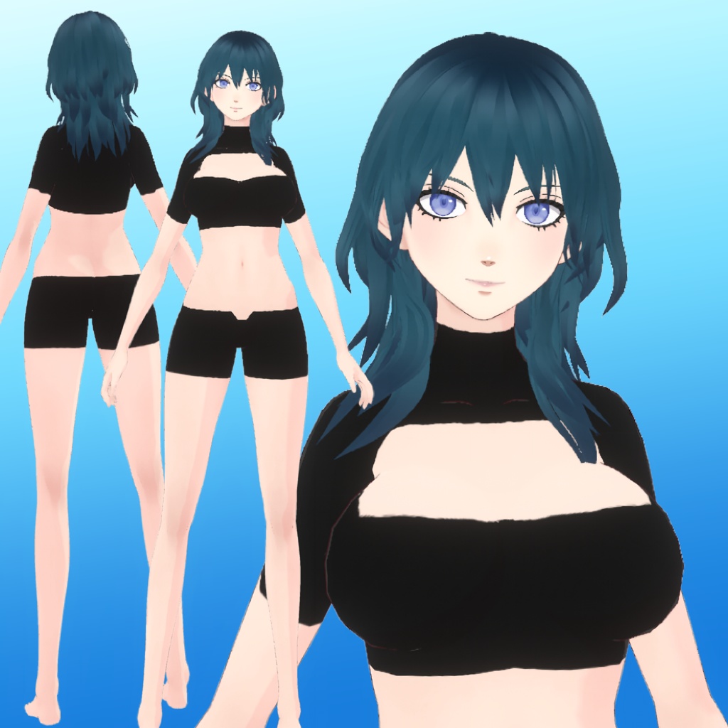 【無料】ベレス風ヘア【Vroidファイル】