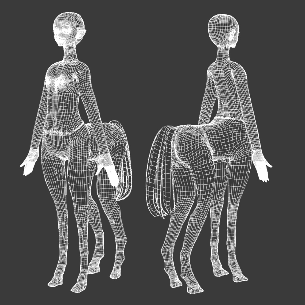 【3D素体モデル】Remu【ケンタウロス】