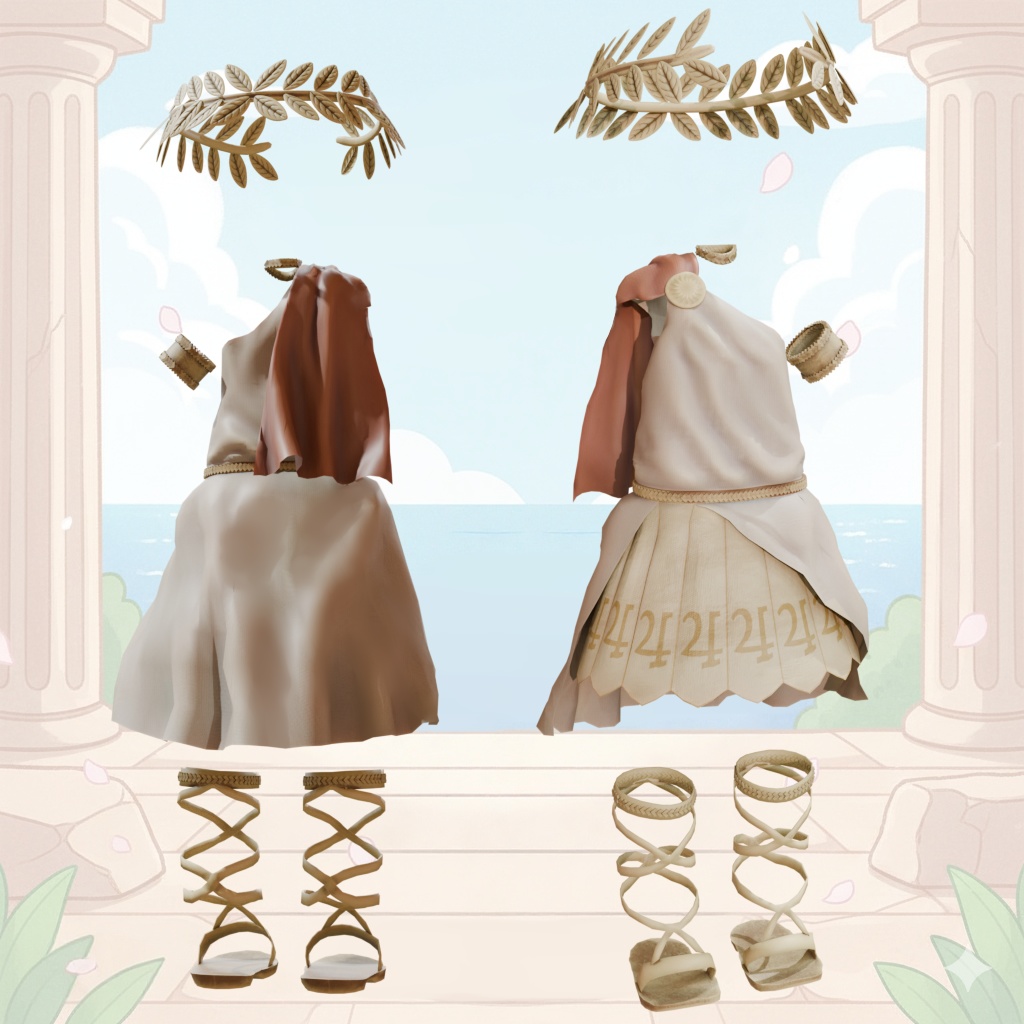 【まめふれんず】ギリシャ神話風衣装【キプフェル対応】