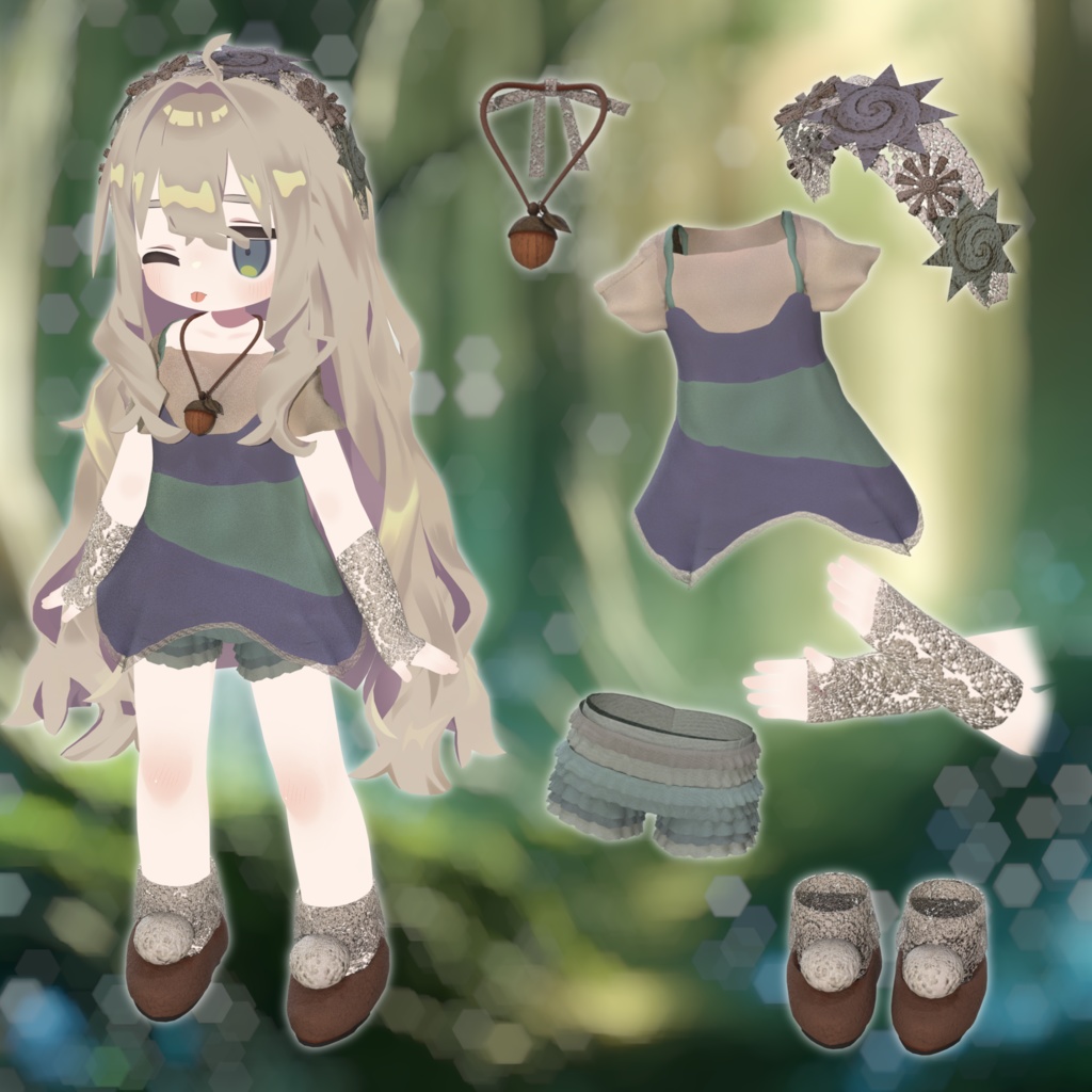 【MA対応】レトロな森ガールセット【キプフェル対応】 image