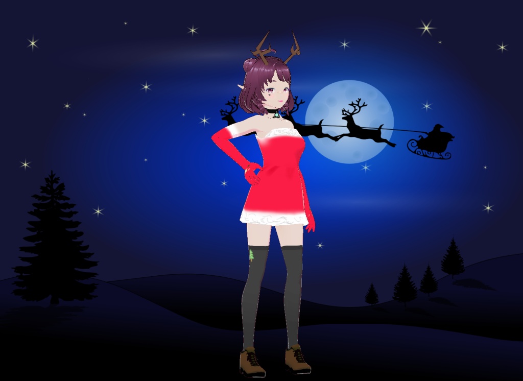 Free Model "Galaxy Christmas" for Vtubers or Vstreamers