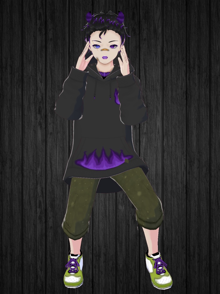 Free Model "Purple Magma" for Vtubers or Vstreamers