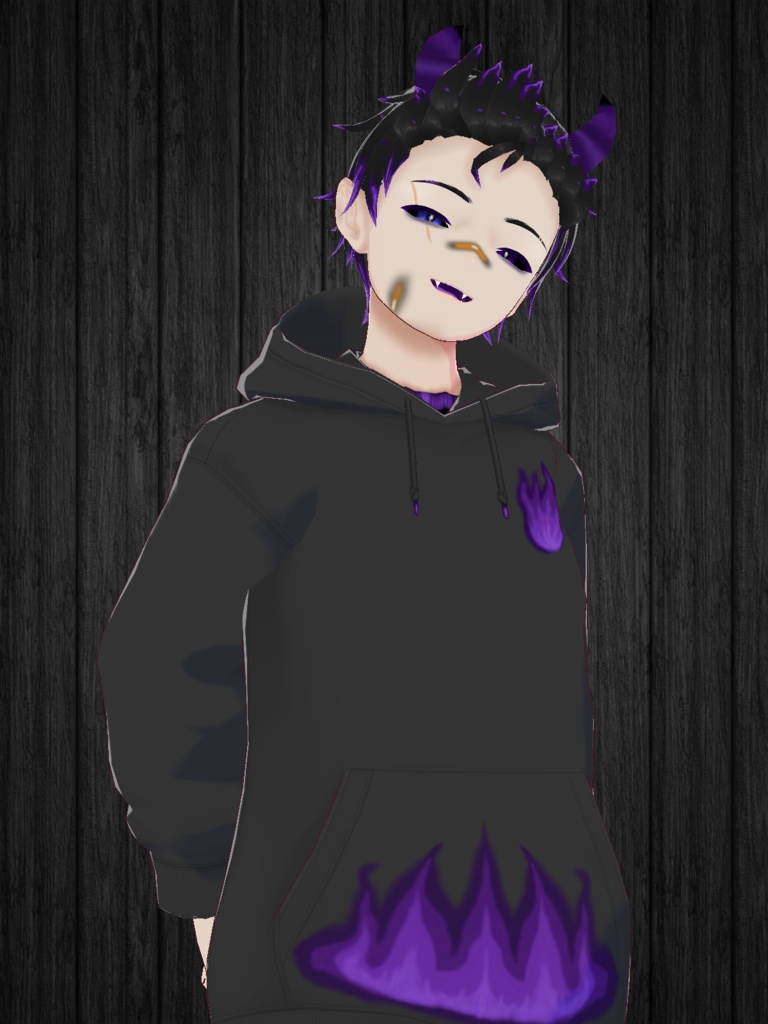 Free Model "Purple Magma" for Vtubers or Vstreamers