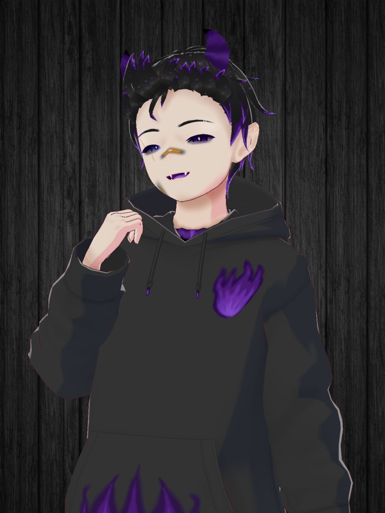 Free Model "Purple Magma" for Vtubers or Vstreamers