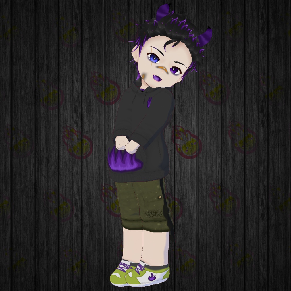 Free Chibi Model "Chibi Purple Magma" for Vtubers or Vstreamers