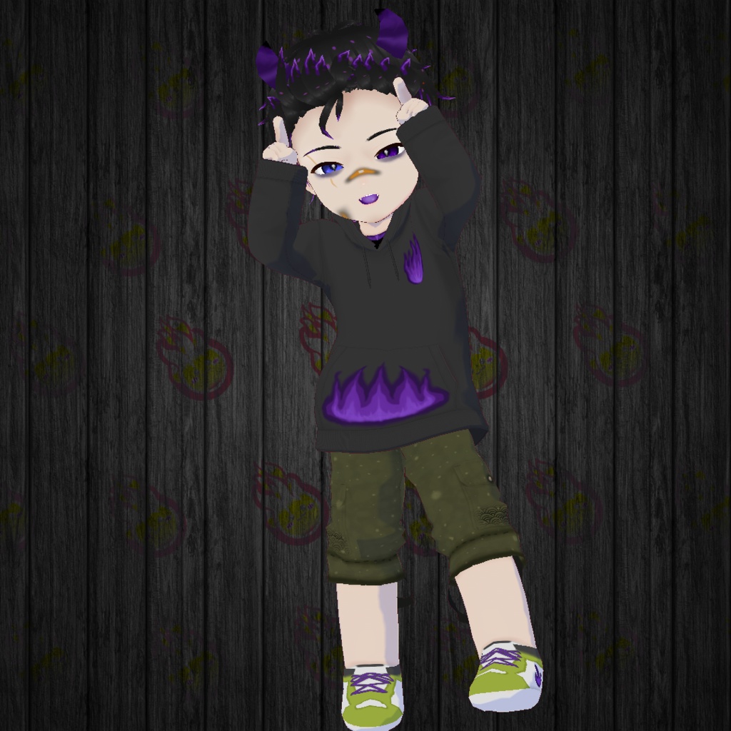 Free Chibi Model "Chibi Purple Magma" for Vtubers or Vstreamers