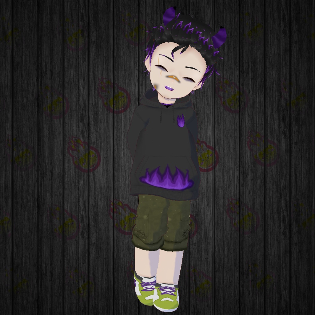 Free Chibi Model "Chibi Purple Magma" for Vtubers or Vstreamers