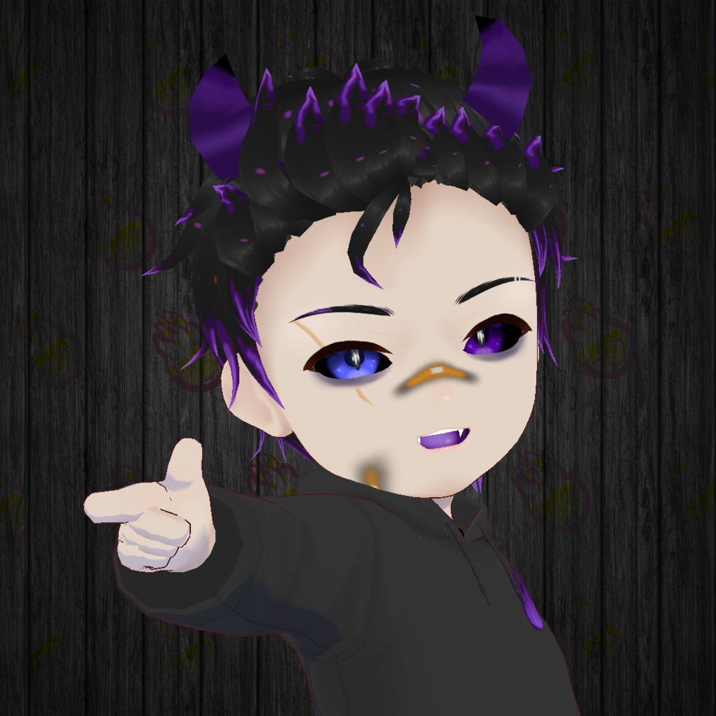 Free Chibi Model "Chibi Purple Magma" for Vtubers or Vstreamers