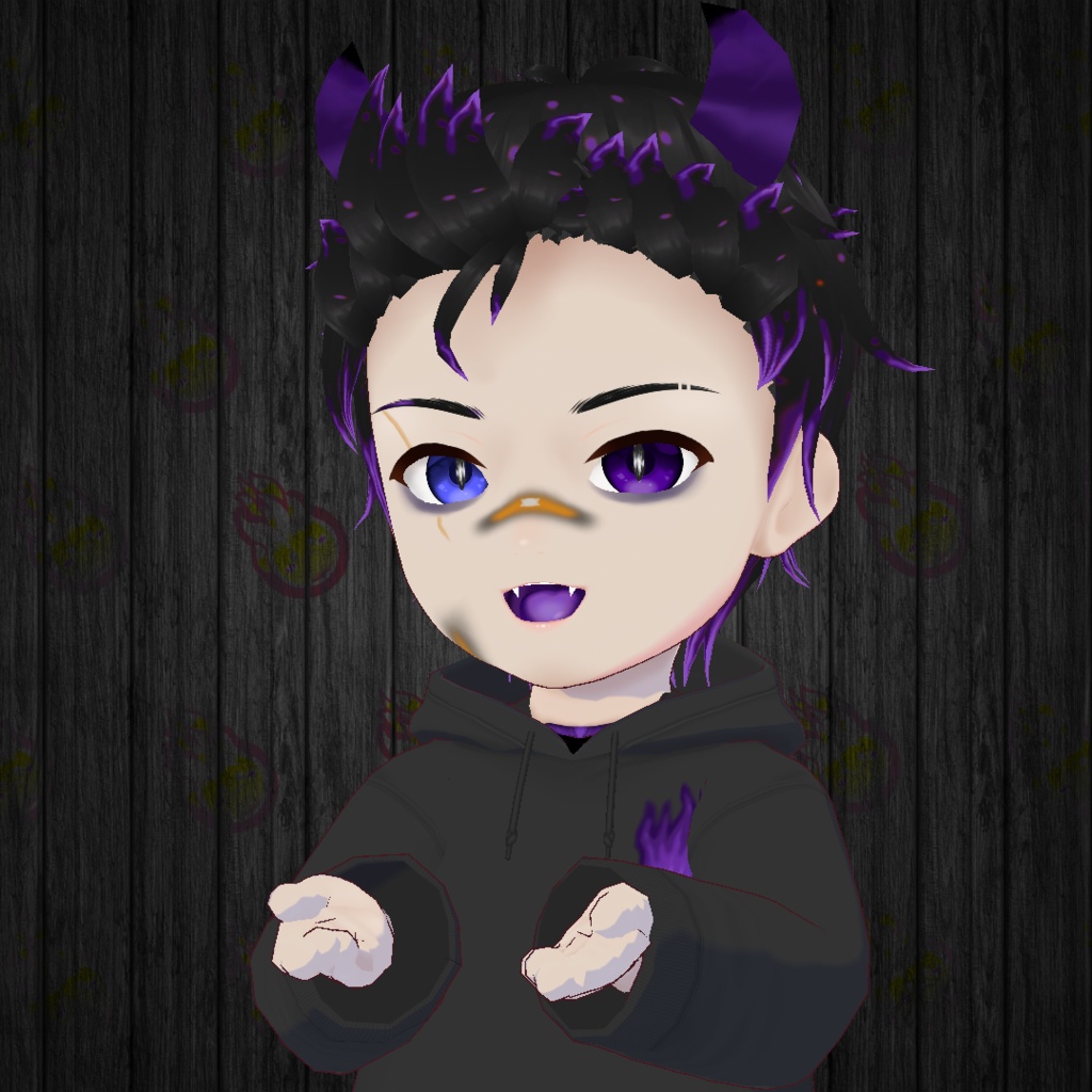 Free Chibi Model "Chibi Purple Magma" for Vtubers or Vstreamers