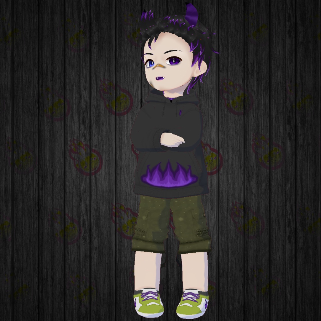 Free Chibi Model "Chibi Purple Magma" for Vtubers or Vstreamers