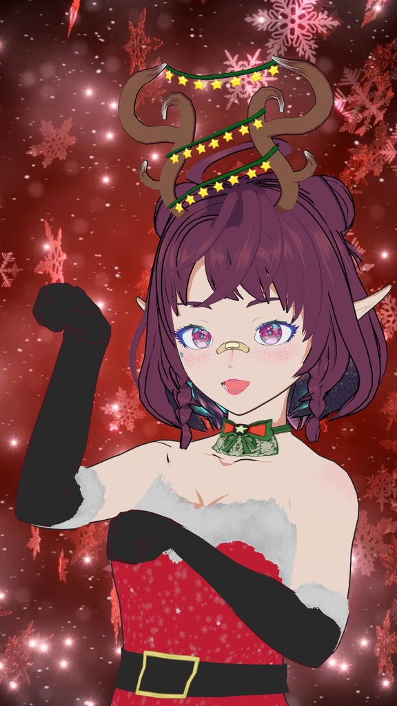 Free Model "Christmas Galaxy v2" for Vtubers or Vstreamers 💝