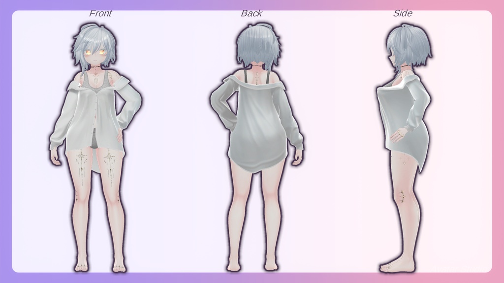 Custom avatar Vrchat [comission] - petitcorbeau - 4/4