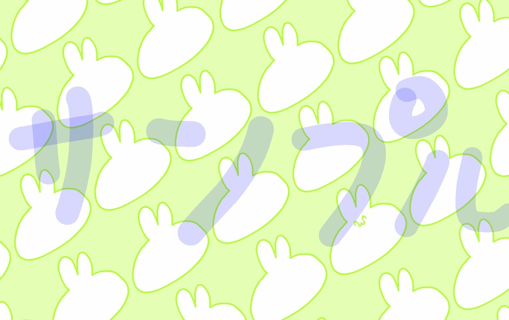 うさぎ(黄緑) 手帳型Androidケース