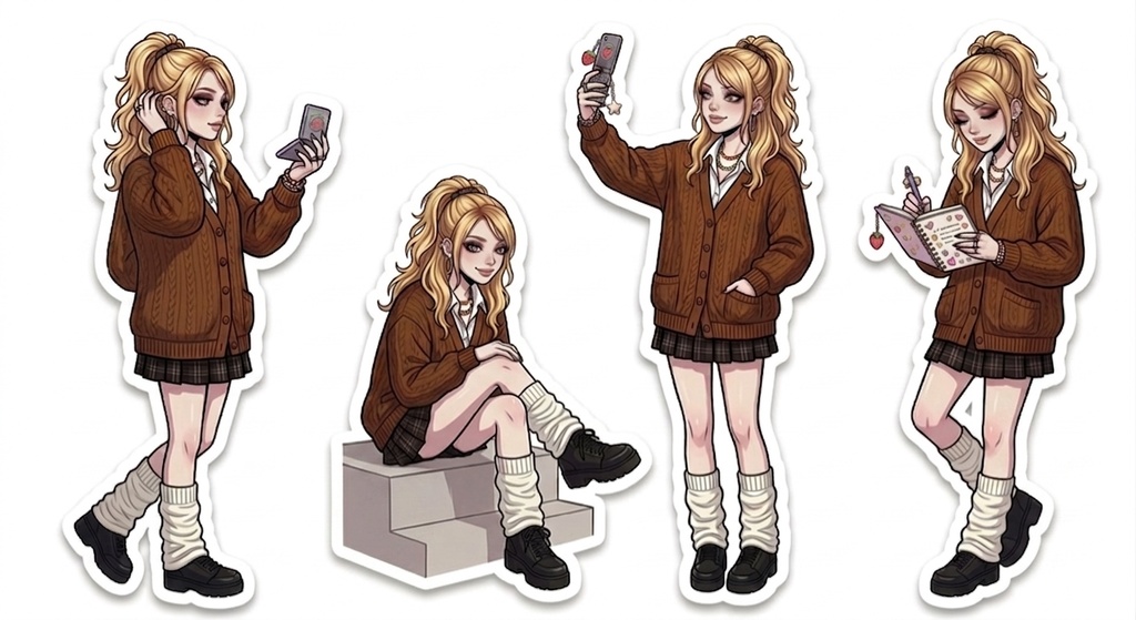 平成ギャルステッカー