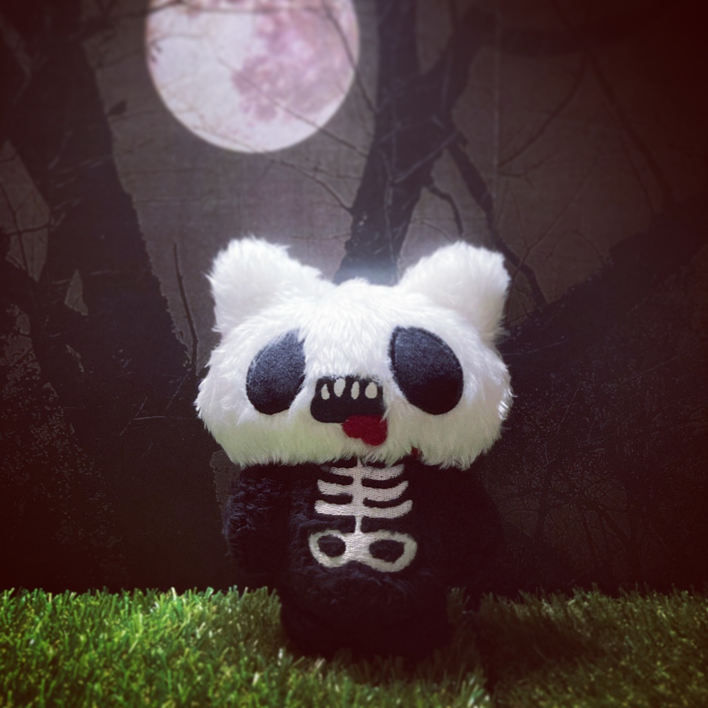 口から血　スカルマルズぬいぐるみ