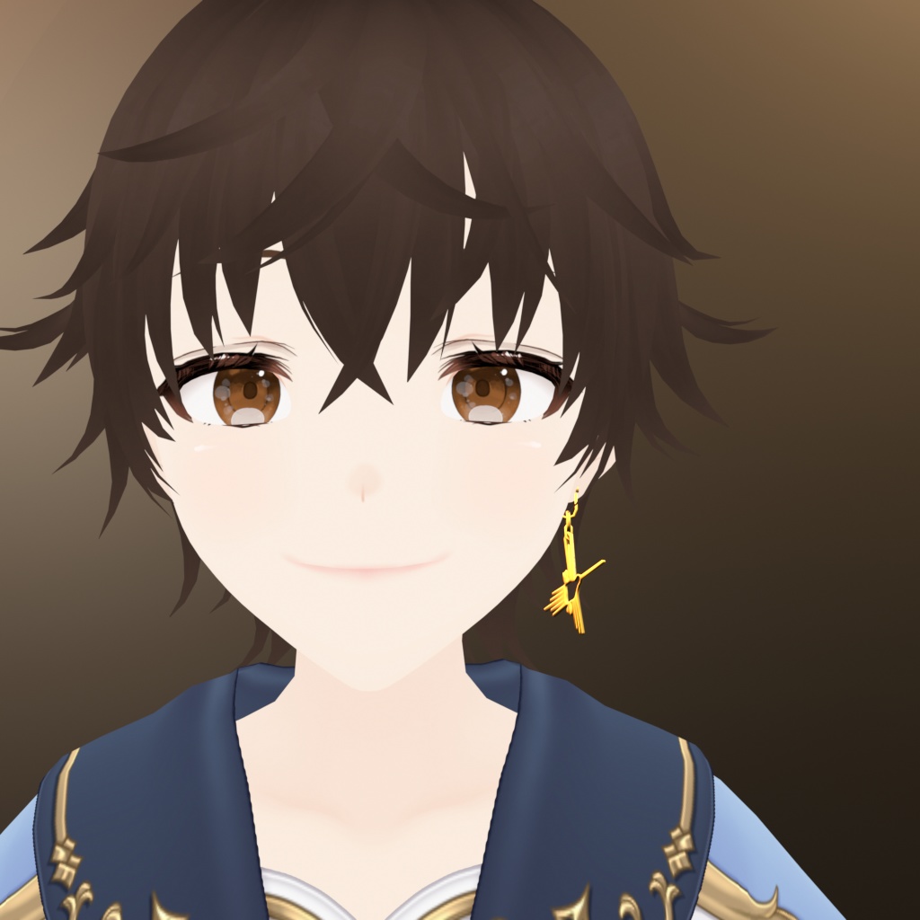 【3D装飾品】ハチドリの耳飾り