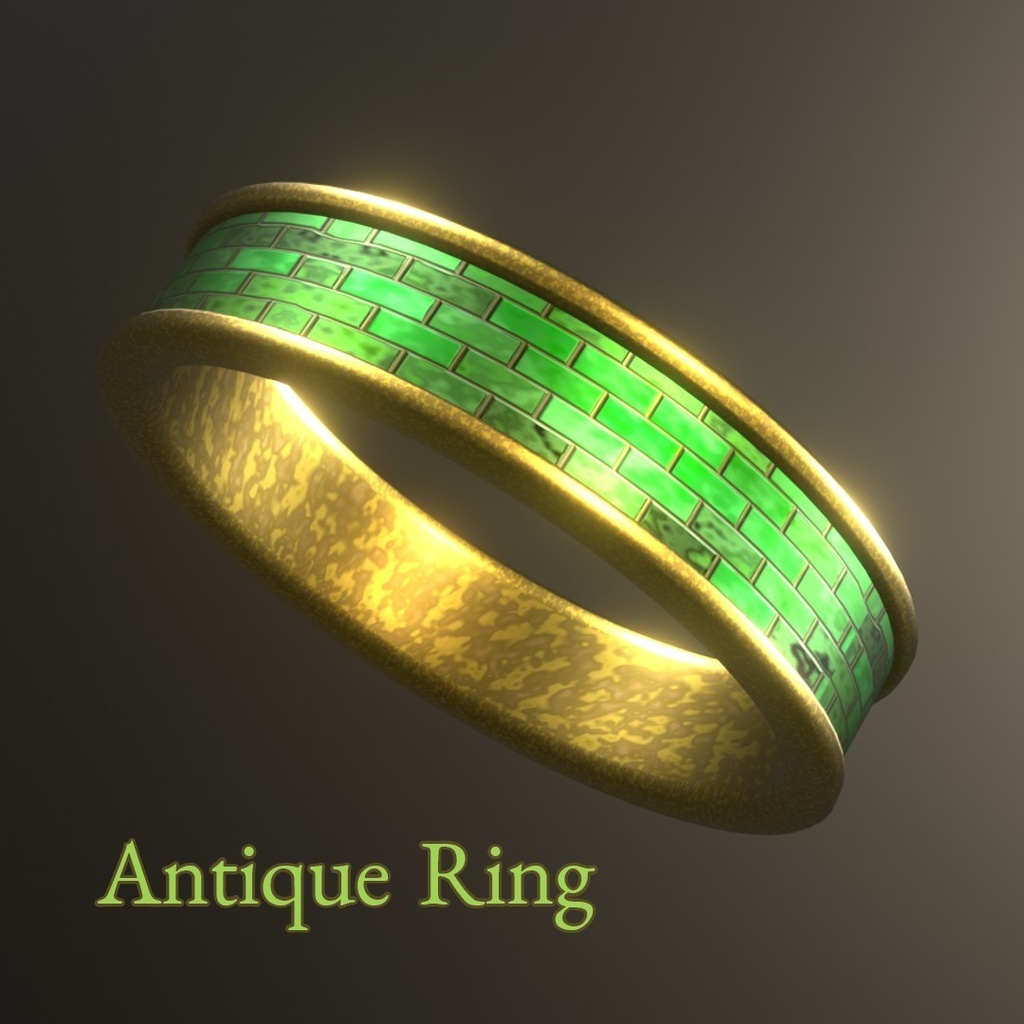 【3D装飾品】アンティークリング　4種