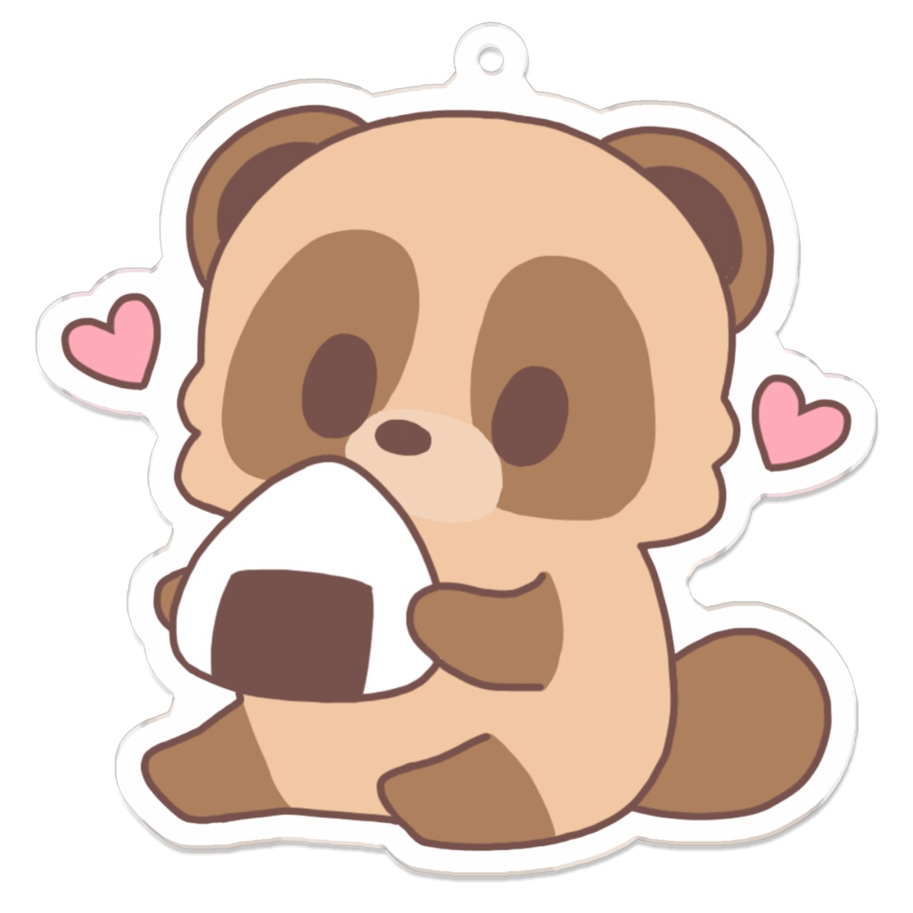 ごはん大好きたぬきくんアクキー