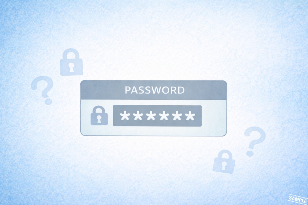 パスワードがわからないときのイメージイラスト