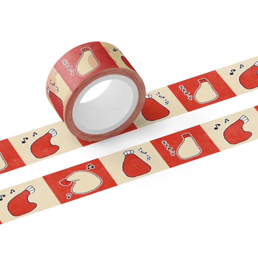 やけにノリがいいけちゃっぷとまよねーず。マスキングテープ