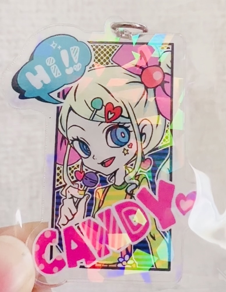 一次創作【HalloweenMidnightStreet】キャンディ ホログラムアクリルキーホルダー