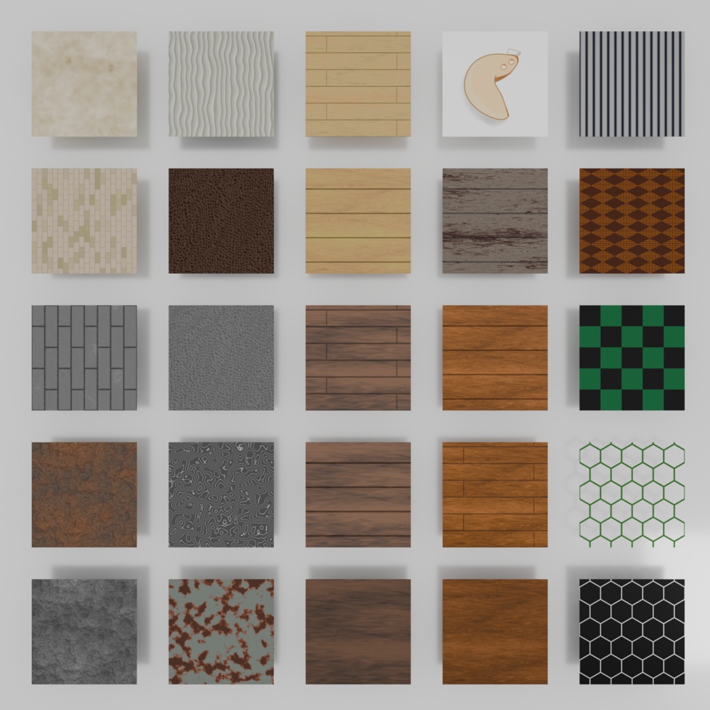 【CC0】テクスチャ画像 24種類セット
