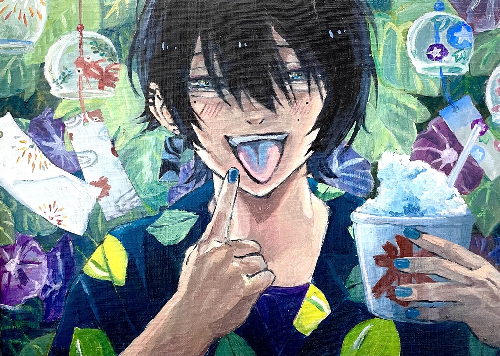 「舌青い？」(ポストカード)