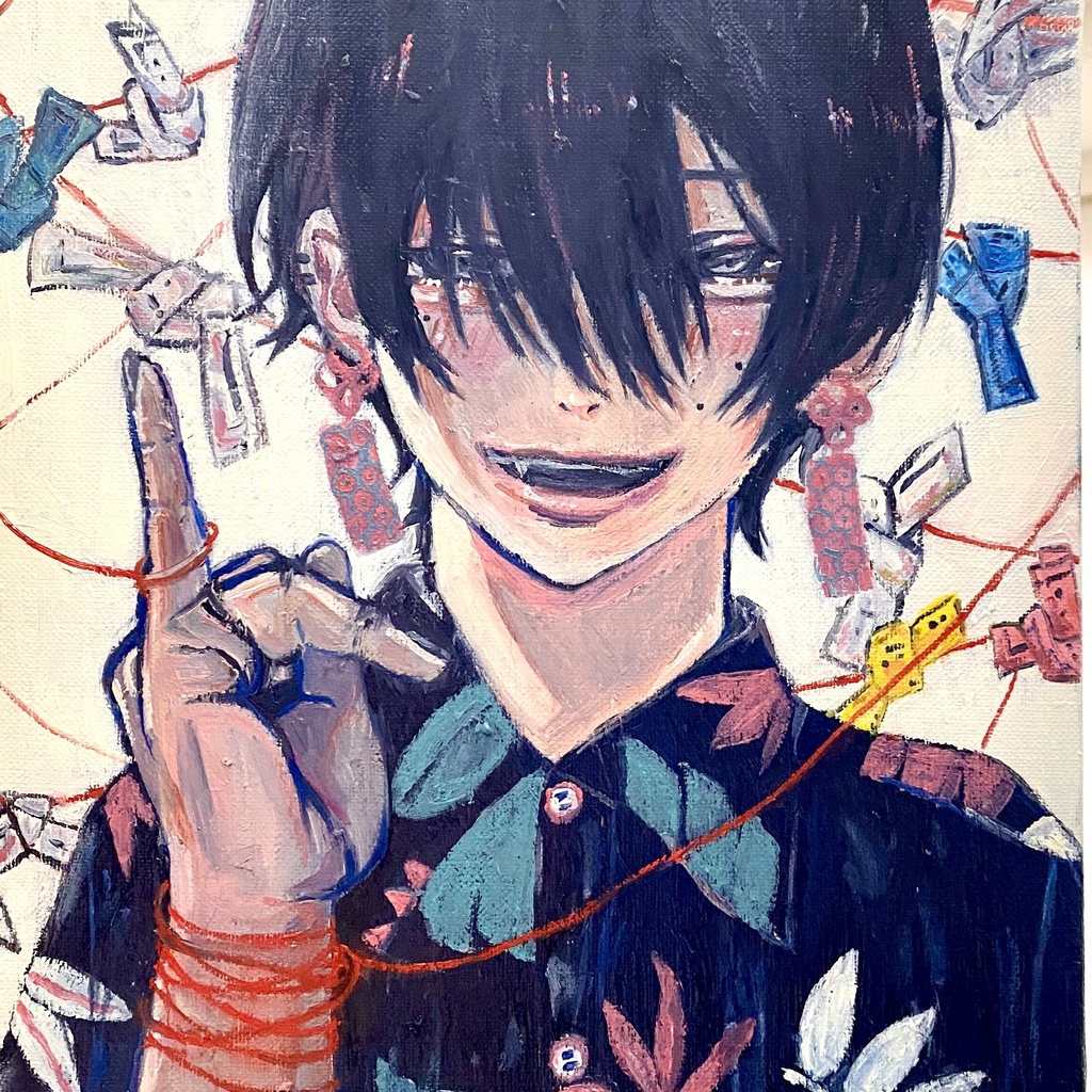 手首をかけて指切りげんまん(ステッカー)