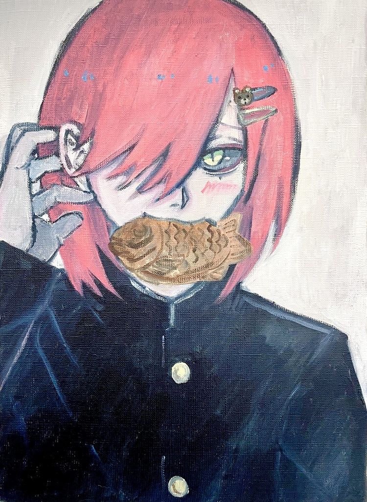 原画「たい焼きと猫柳くん」